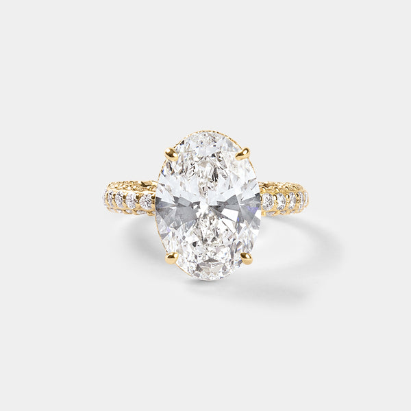 OVAL CUT ENGAGEMENT RING WITH diamond pavé — 4