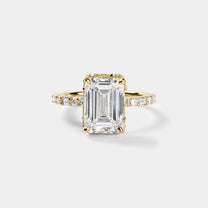Emerald Cut Engagement Ring with Baguettes