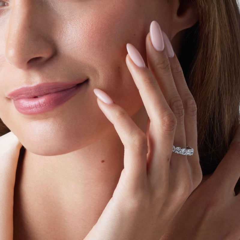 14K White Gold Round Split Eternity Ring 2 CTW — 2.00