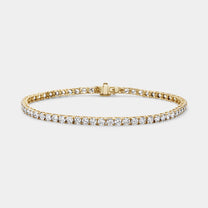 14K Yellow Gold Classic Tennis Bracelet 5 CTW – Natural Diamond G-H SI3-I1