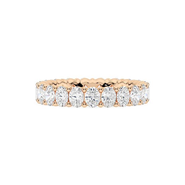 14K Rose Gold Oval Shared Eternity Ring 2.5 CTW — (1)