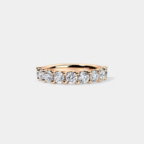 14K Rose Gold Round U Anniversary Ring 2 CTW – Natural Diamond