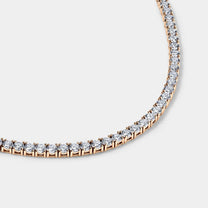 14K Rose Gold Classic Tennis Necklace 6 CTW – Eco Diamond (Lab-Created Diamond)