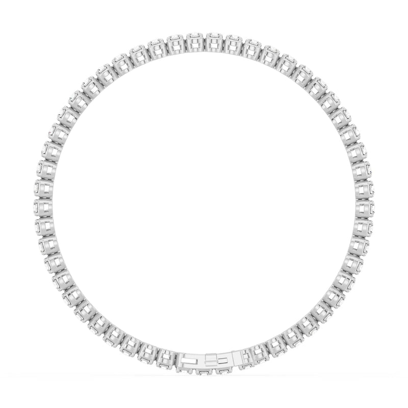14K W Gold 4-Prong Round Tennis Bracelet 5 CTW – Eco Diamond (Lab-Created Diamond) — (1)