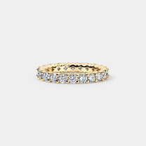 14K Yellow Gold Round Split Eternity Ring 2 CTW