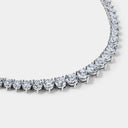 14K White Gold Graduating Necklace 17 CTW – Natural Diamond