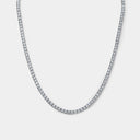 14K White Gold Classic Tennis Necklace 19 CTW