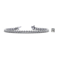 14K White Gold U Tennis Bracelet 5 CTW – Natural Diamond G-H I1
