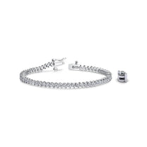 14K White Gold 2-Prong Tennis Bracelet 10 CTW – Natural Diamond G-H I1