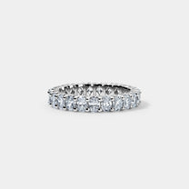 14K White Gold U Oval Eternity Ring 2.5 CTW