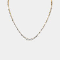 14K Yellow Gold Graduating Necklace 8 CTW
