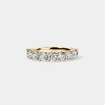 14K Yellow Gold Round U Anniversary Ring 2 CTW – Eco Diamond (Lab-Created Diamond)