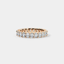 14K Rose Gold U Oval Eternity Ring 2.5 CTW