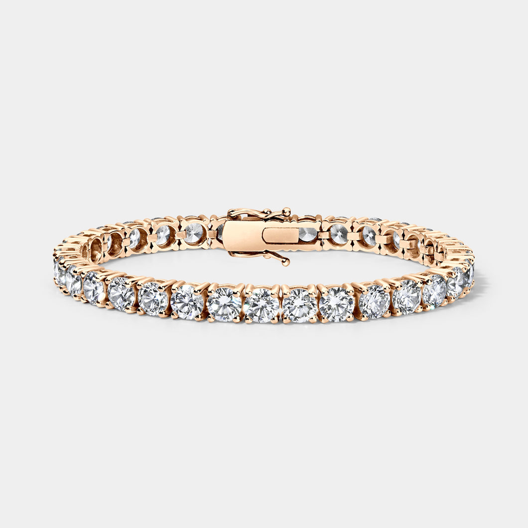 14K Rose Gold Classic Tennis Bracelet 10 CTW – Natural Diamond G-H SI3-I1
