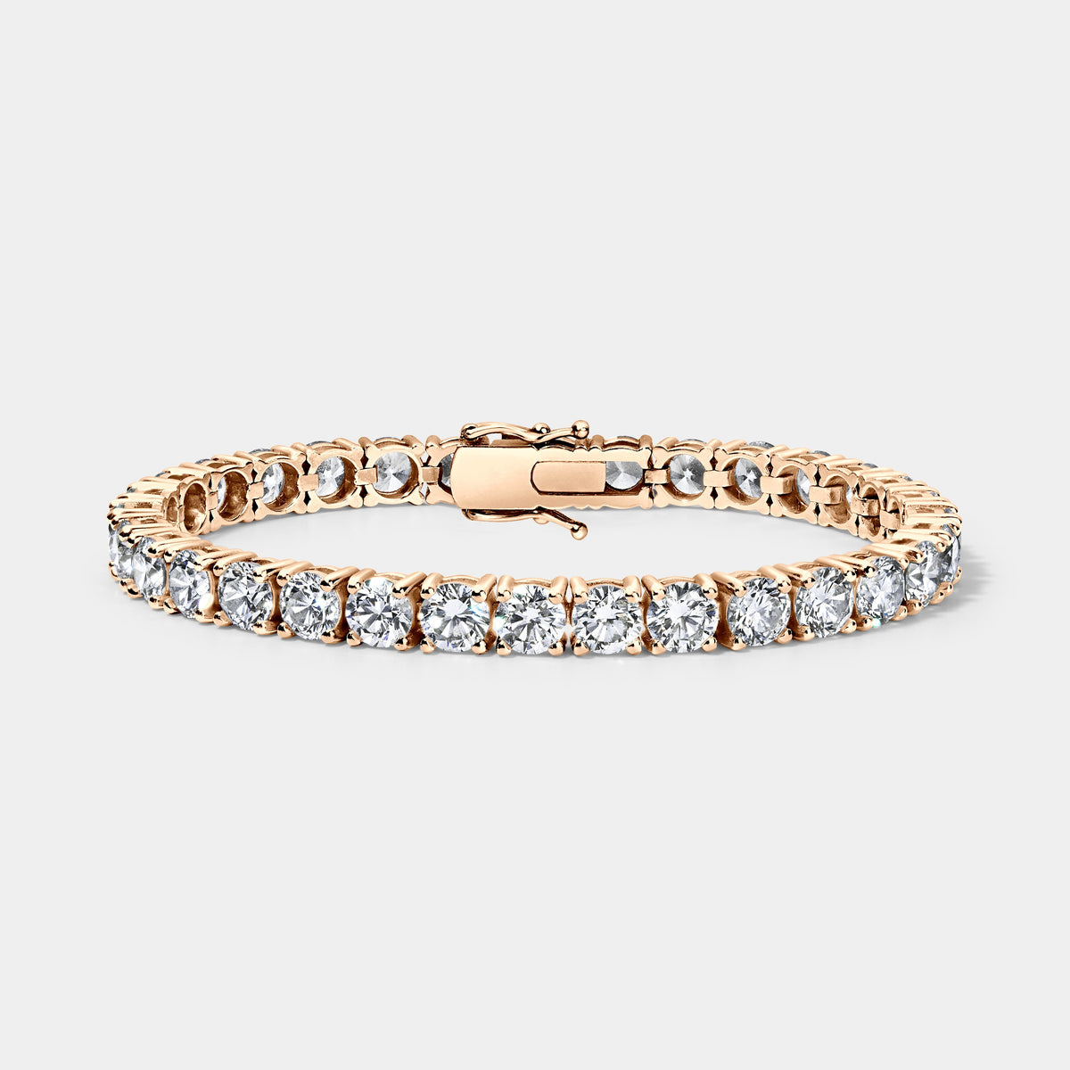 14K Rose Gold Classic Tennis Bracelet 10 CTW – Natural Diamond G-H SI3-I1
