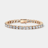 14K Rose Gold Classic Tennis Bracelet 10 CTW – Natural Diamond I-J SI3-I1
