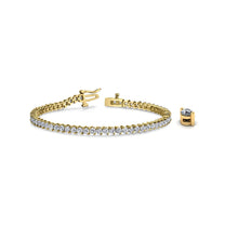 14K Yellow Gold 2-Prong Tennis Bracelet 10 CTW – Natural Diamond G-H SI+