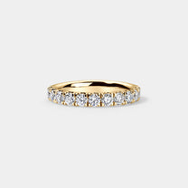 14K Yellow Gold Round Anniversary Ring 1 CTW