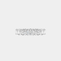 14K White Gold Pear Eternity Ring 1.75 CTW