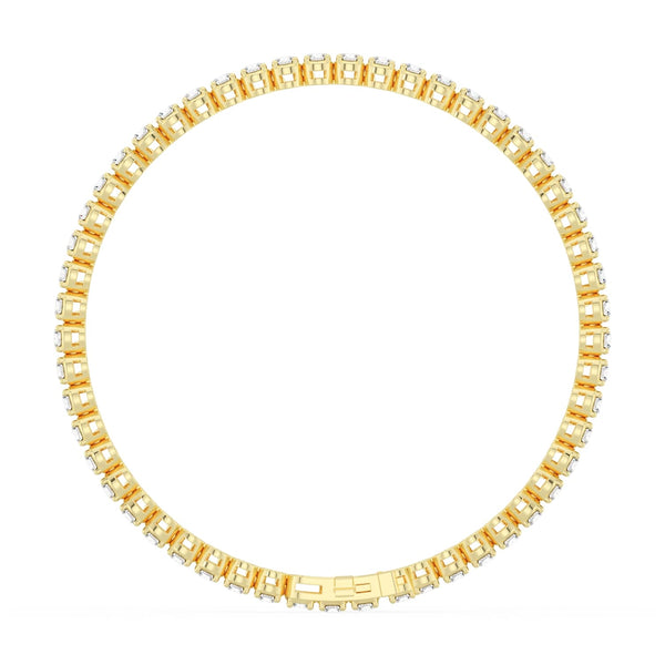 14K Y Gold 4-Prong Round Tennis Bracelet 5 CTW – Eco Diamond (Lab-Created Diamond) — (1)