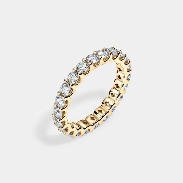 14K Yellow Gold U Round Eternity Ring 2 CTW — 2.00
