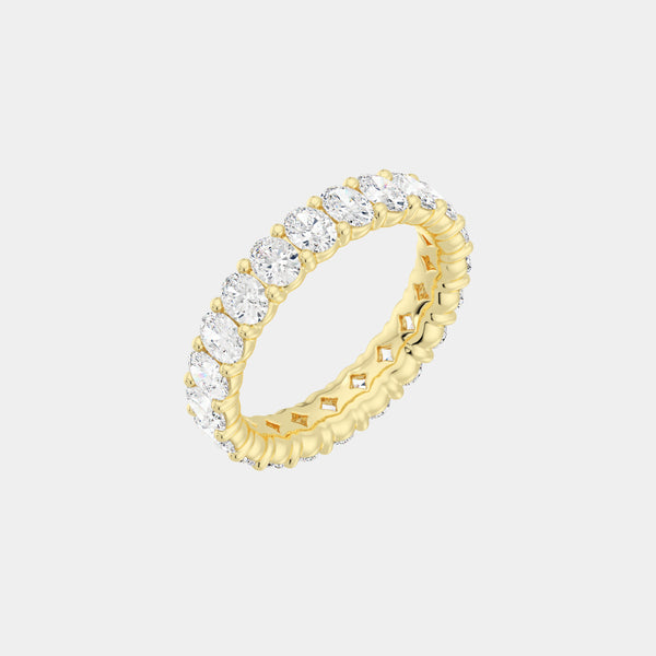 14K Yellow Gold Oval Shared Eternity Ring 2.5 CTW — (2)