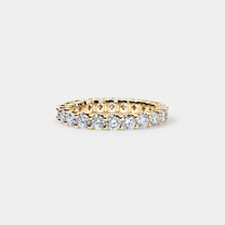 14K Yellow Gold U Round Eternity Ring 2 CTW