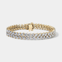 14K Yellow Gold Pear Tennis Bracelet 15 CTW