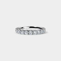 14K White Gold Round Anniversary Ring 1 CTW