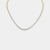 18K Yellow Gold Graduating Necklace 14 CTW