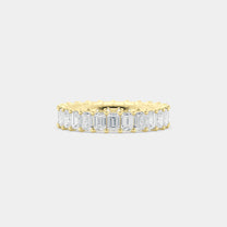 14K Yellow Gold Emerald Shared Eternity Ring 2.75 CTW