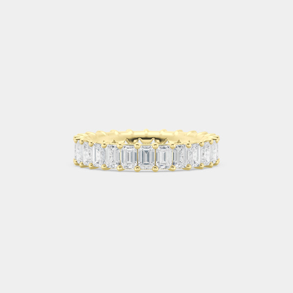 14K Yellow Gold Emerald Shared Eternity Ring 2.75 CTW — (2)