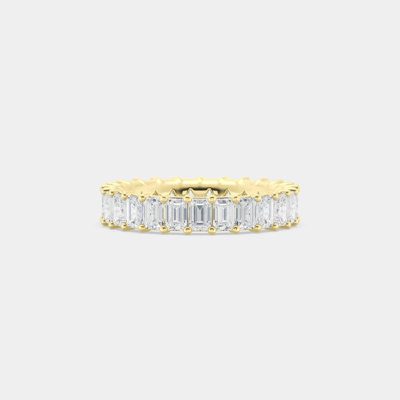 14K Yellow Gold Emerald Shared Eternity Ring 2.75 CTW — (2)