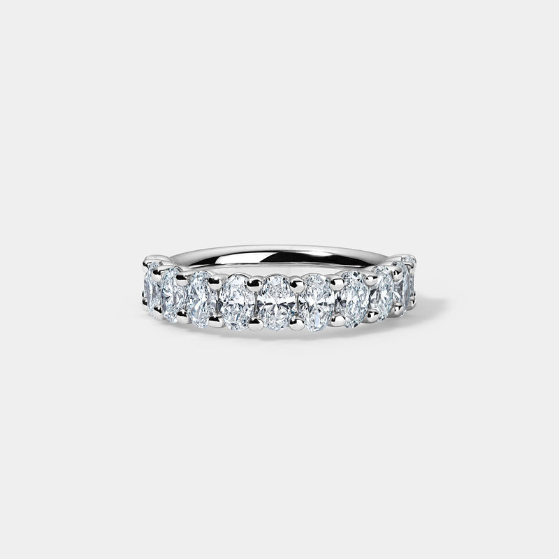 14K White Gold Oval Anniversary Ring 2 CTW — 2.00