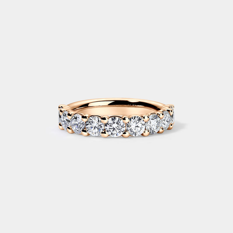 14K Rose Gold S Round Anniversary Ring 2 CTW – lab diamond