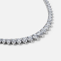 14K White Gold Graduating Necklace 17 CTW – Eco Diamond (Lab-Created Diamond)