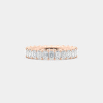 14K Rose Gold Emerald Shared Eternity Ring 2.75 CTW