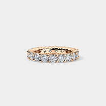 14K Rose Gold Round Shared Eternity Ring 2 CTW