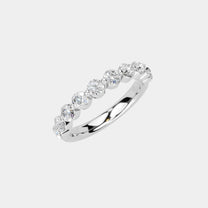 14K White Gold Rounded Anniversary Ring 1 CTW – Eco Diamond (Lab-Created Diamond)
