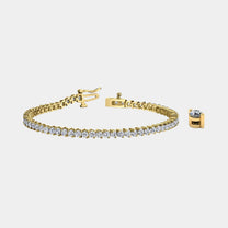14K Yellow Gold 2-Prong Tennis Bracelet 10 CTW – Eco Diamond (Lab-Created Diamond)