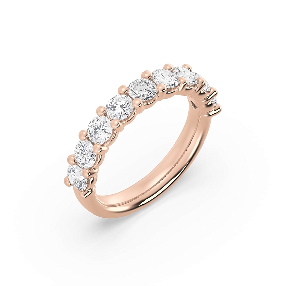 14K Rose Gold Round Shared Anniversary Ring 2 CTW…