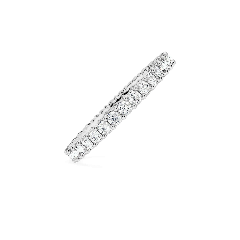 picture 14K White Gold Round S Eternity Ring 2 CTW…