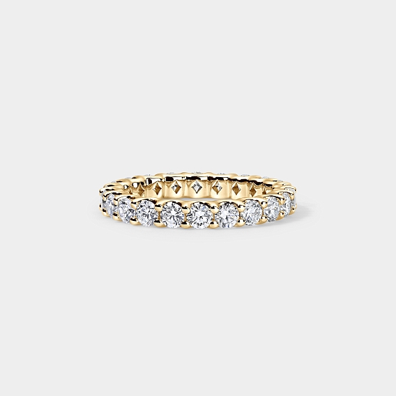 14K Yellow Gold U Round Eternity Ring 2 CTW…
