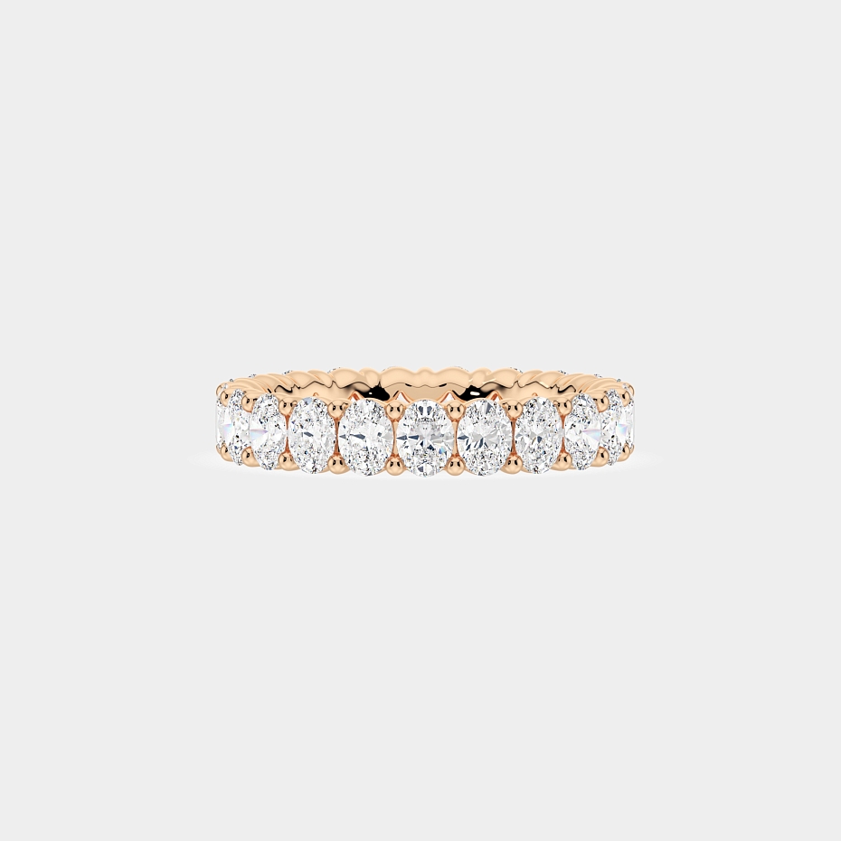 picture 14K Rose Gold Oval S Eternity Ring 2.5 CTW…