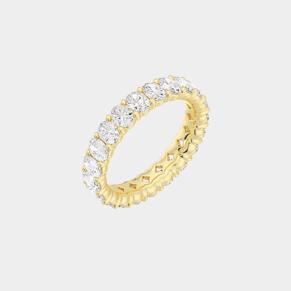 picture 14K Yellow Gold Oval S Eternity Ring 2.5 CTW…
