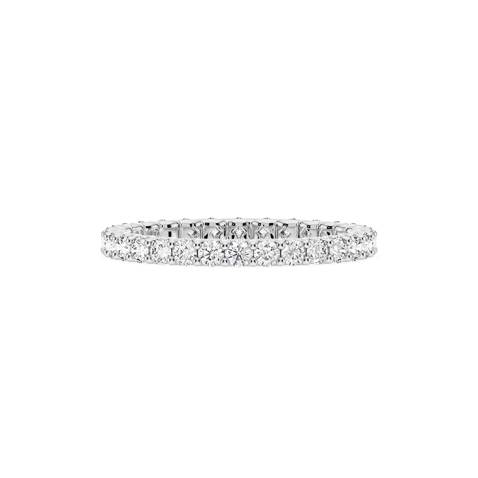 picture 14K White Gold U Round Eternity Ring 2 CTW…