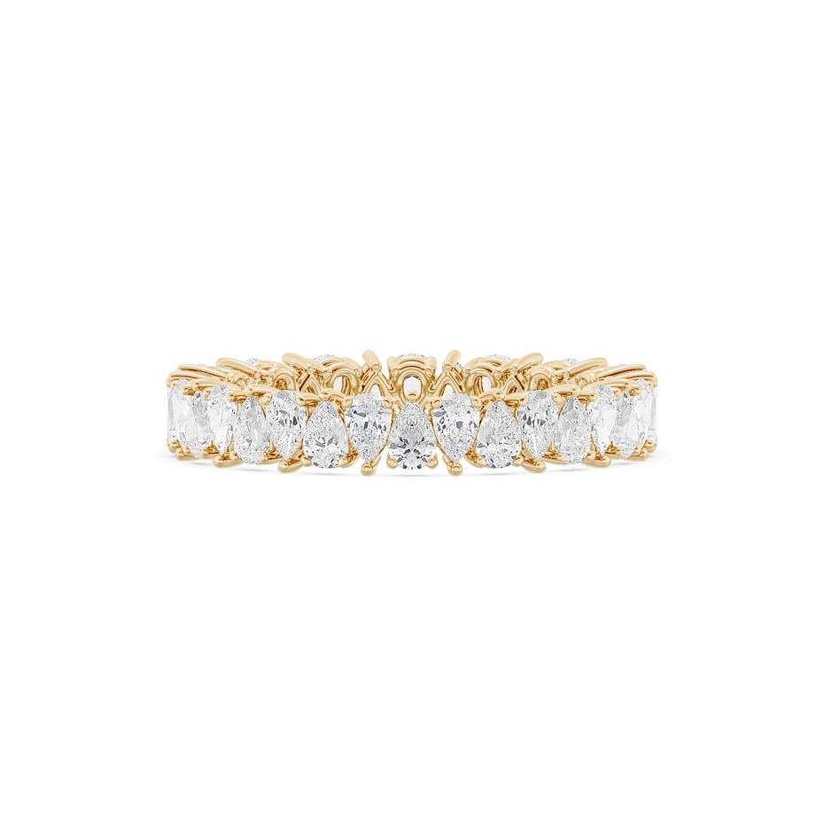 picture 14K Yellow Gold Pear Eternity Ring  1.75 CTW
