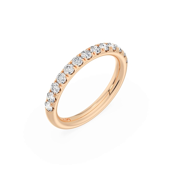 14K Rose Gold Round Anniversary Ring 1 CTW…