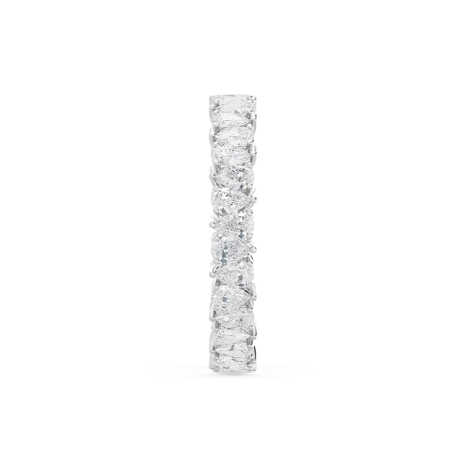 picture 14K White Gold Pear Eternity Ring  1.75 CTW