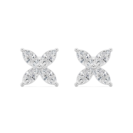 picture 14K White Gold Marquise Studs 1.25 CTW – Setepai